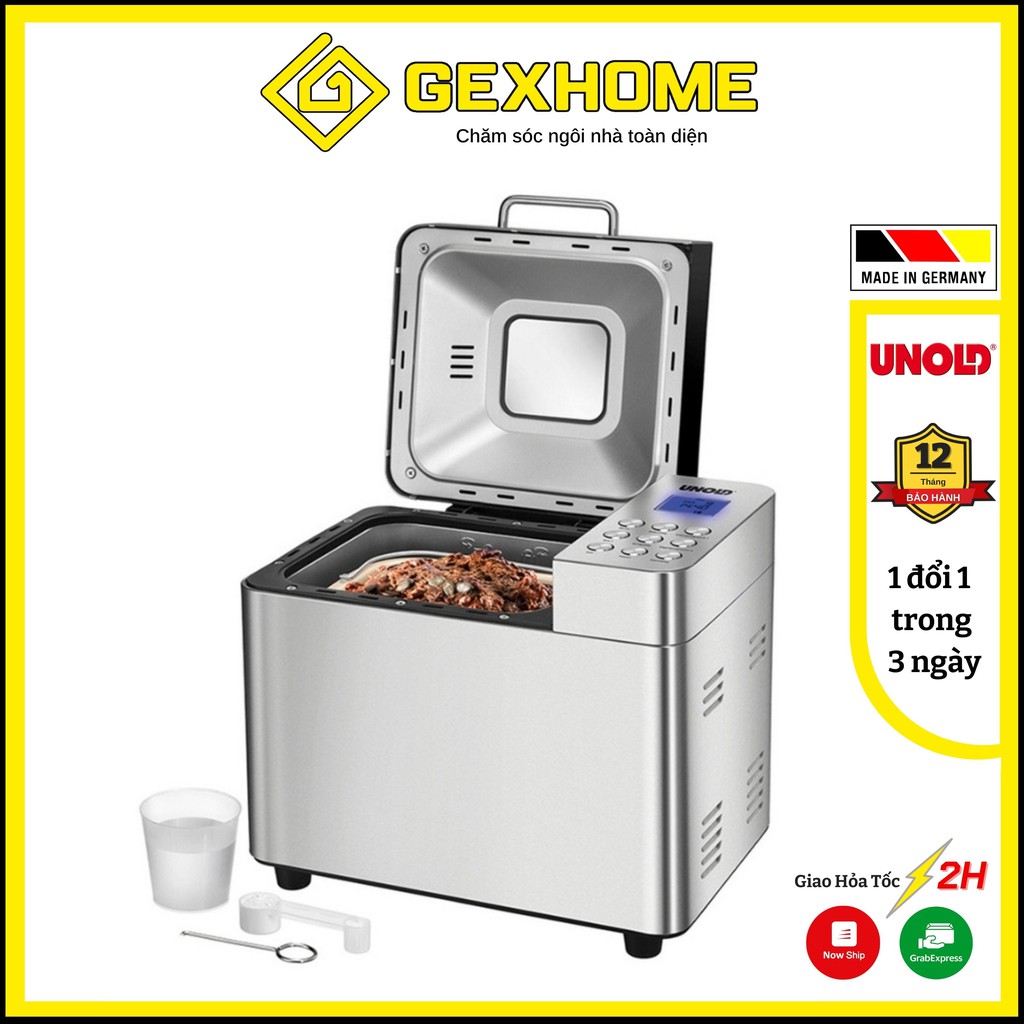 Máy làm bánh mì tự động Unold BackMeister Edel 68456, công suất 550W, 16 chương trình [Hàng Đức]