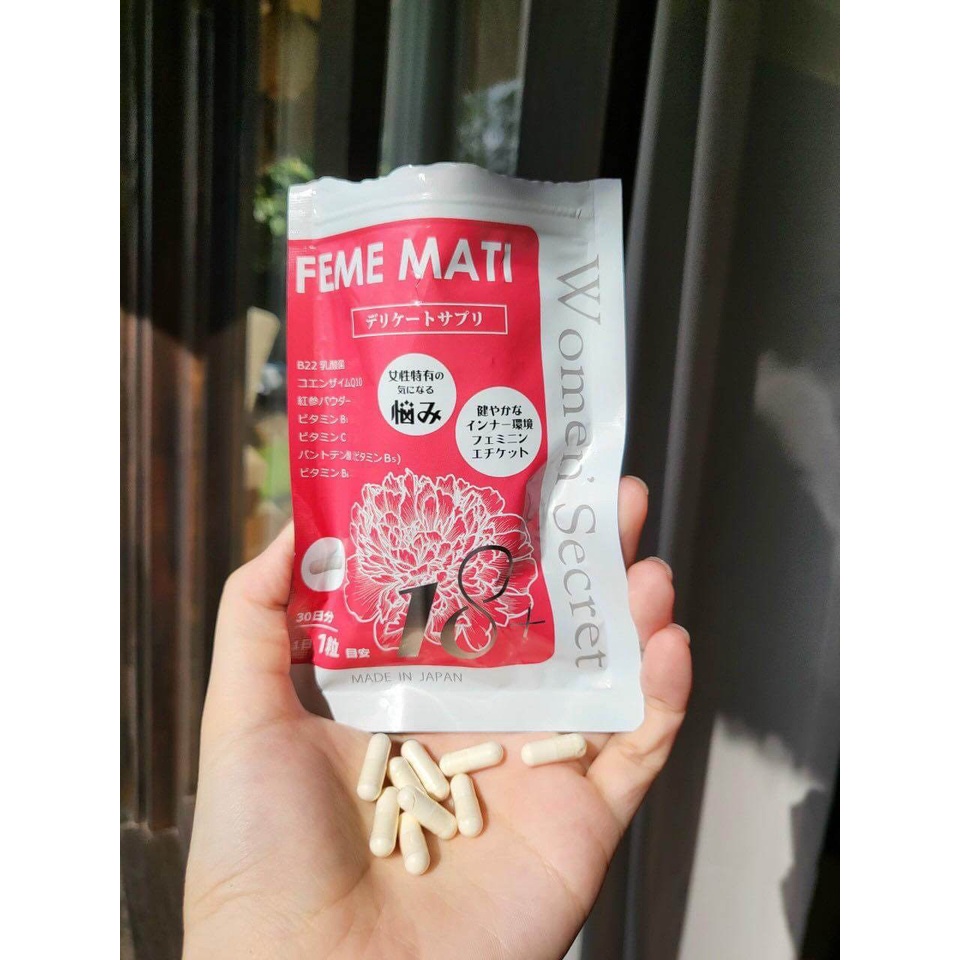 Viên Uống Se Khít Feme Mati - Viên Uống Se Khít - Hồng Hào Cho Phụ Nữ - Gói 30v Chính Hãng