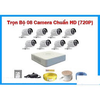 Combo bộ camera giám sát hikvision 2.0 siêu nét - 5 camera + 40m dây bảo hành chính hãng 2 năm