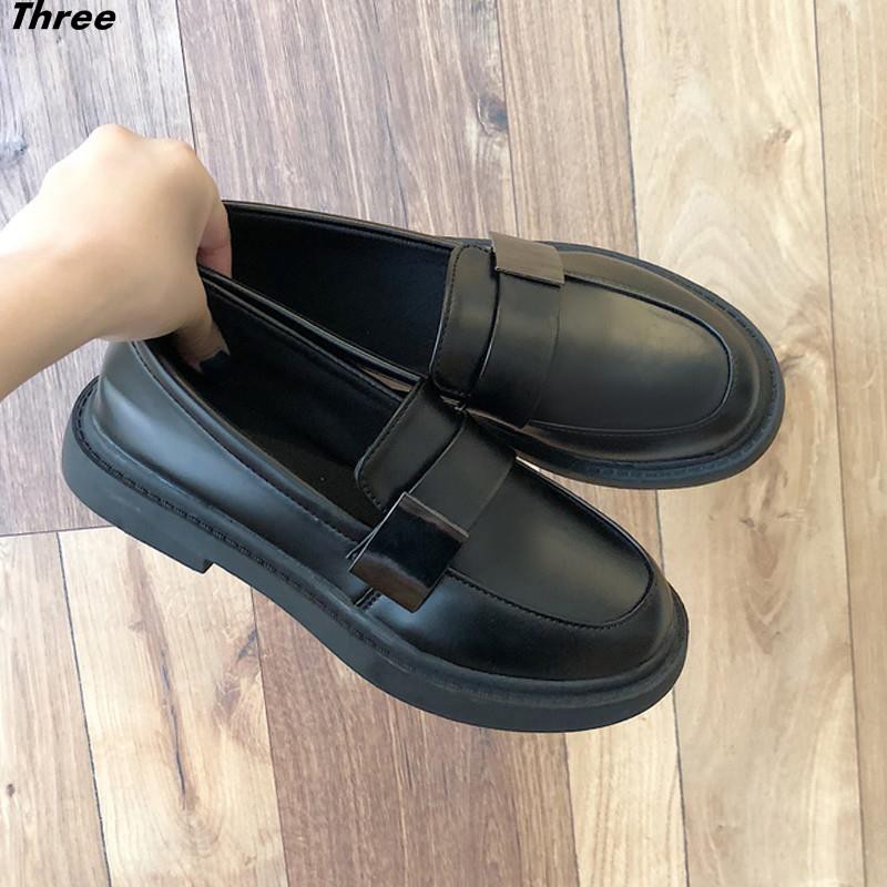 Women's shoes, single shoes, small leather shoes, female British style, Korean style, wild black, retro students, pedal love