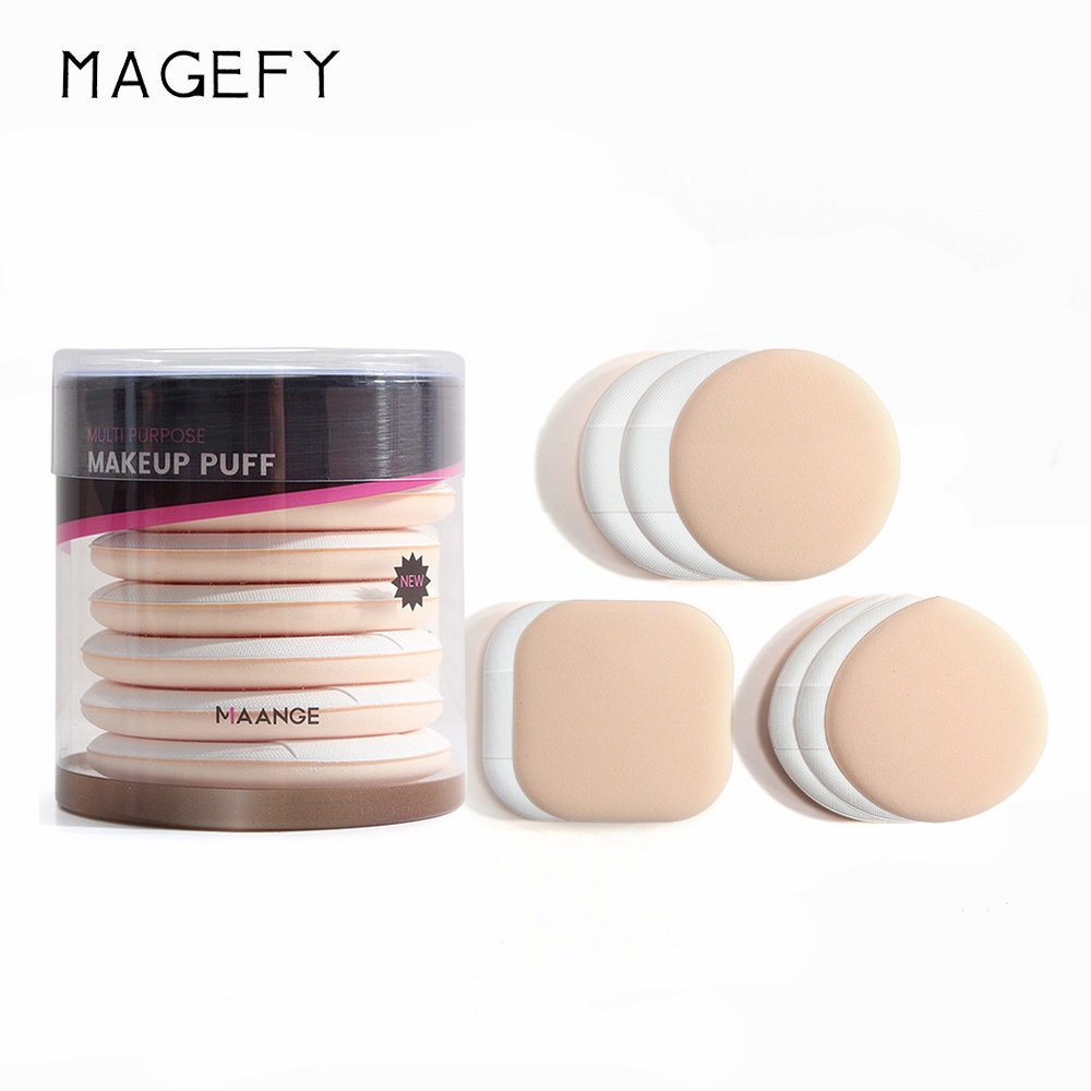 Bộ 8 bông phấn MAGEFY trang điểm ướt và khô tiện dụng