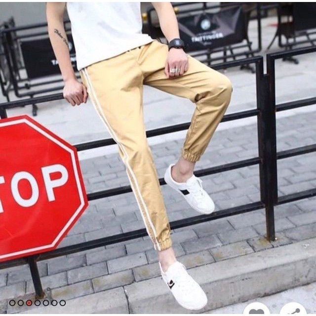 Quần jogger 3 line kaki siêu dày dặn chất ngầu