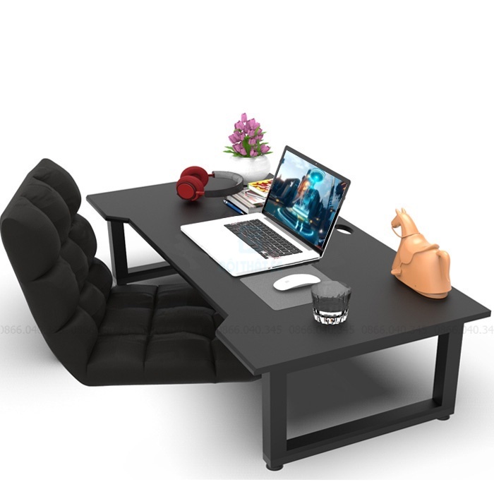Bàn bệt gaming gấp gọn để máy tính chơi game hiện đại, bàn ngồi bệt gấp học tập làm việc thông minh tiện dụng