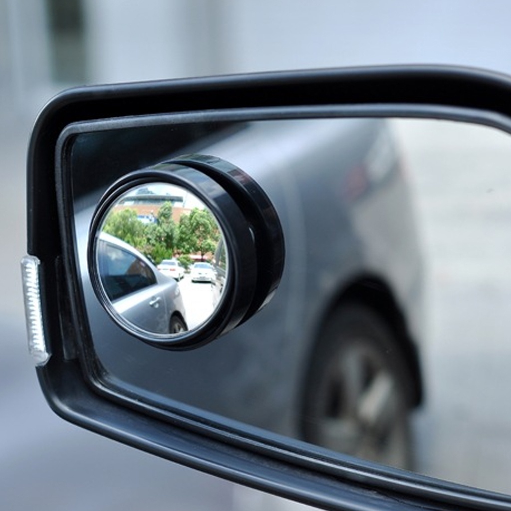 Bộ 2 chiếc gương cầu lồi giúp quan sát rõ phía sau xe, xoay 360 độ, tặng kèm keo 3M dán gương