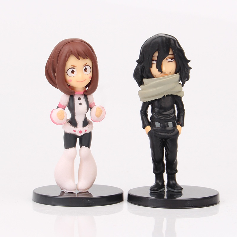 [8cm] Bộ 9 nhân vật Chibi anime Boku no my HERO ACADEMIA jiro Todoroki Shoto Bakugo all might Aizawa kirishima Yaoyorozu