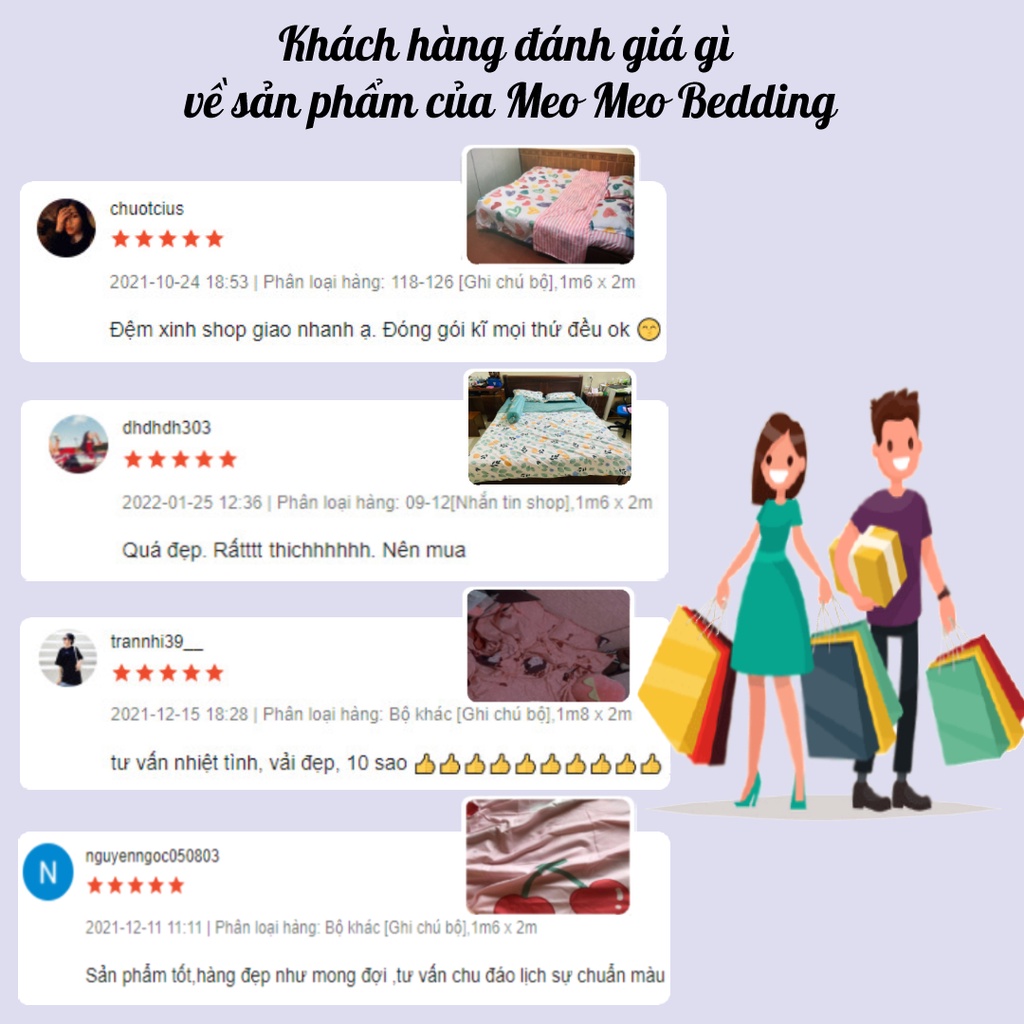 Bộ chăn ga gối Cotton Poly Hàn Quốc (Không kèm ruột) - Sét 4 món | BigBuy360 - bigbuy360.vn