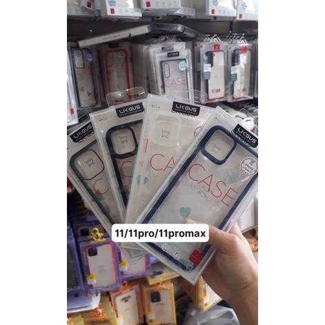 Ốp lưng trong viền màu bo viền cho 11/11pro/11pomax LIKGUS