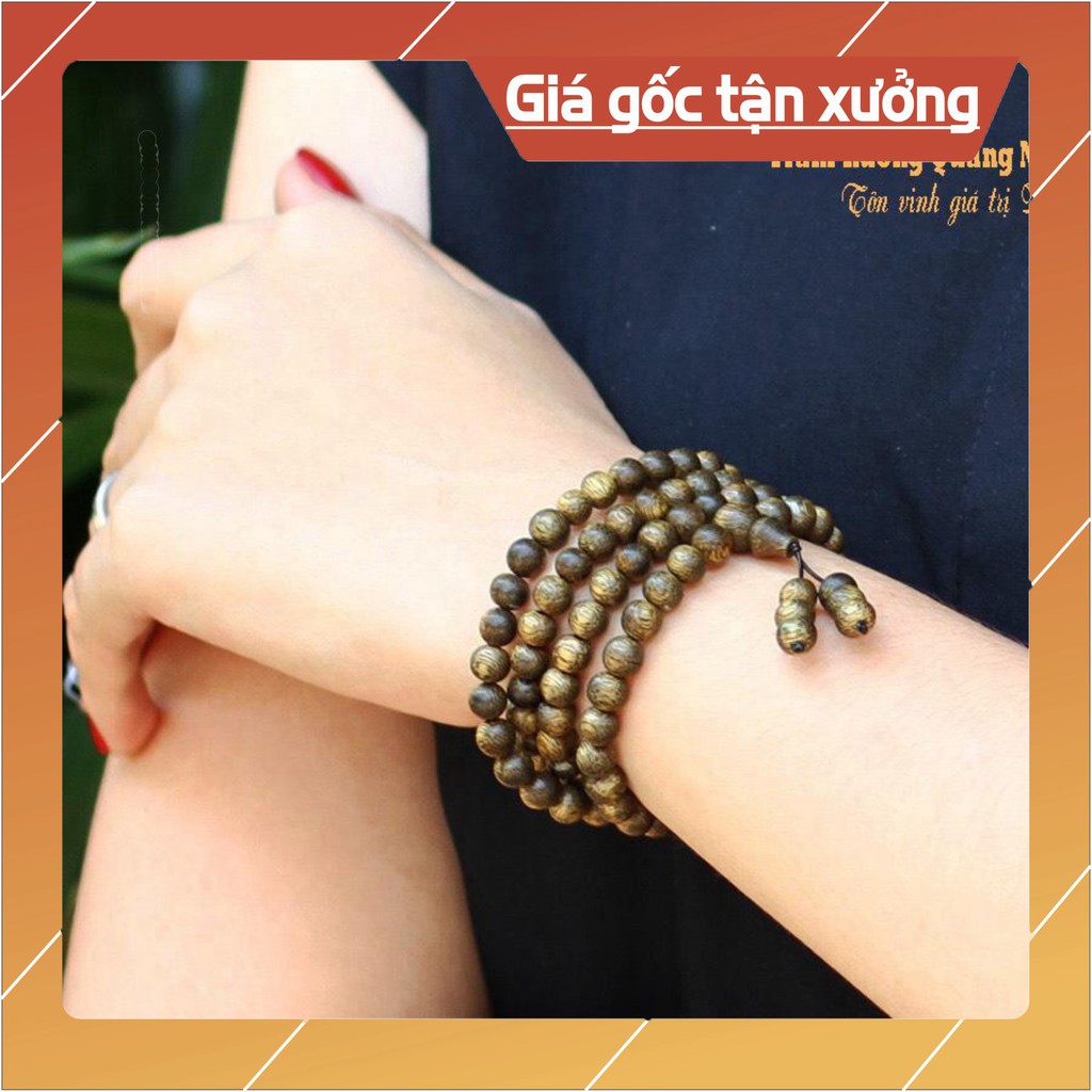 Vòng Tay Trầm Hương Chuỗi Tràng Hạt 108 Trầm Cao Cấp 100% tự nhiên mùi thơm dịu nhẹ | BigBuy360 - bigbuy360.vn