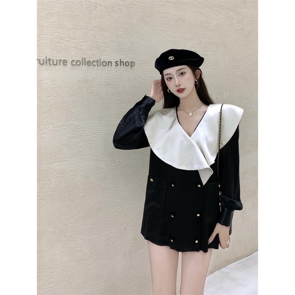 ⚡️Hàng Quảng Châu 100%⚡️Đầm suông vải phi tạo kiểu cho cô nàng sang trọng