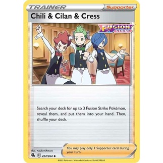 Thẻ Bài Pokemon Chili & Cilan & Cress - 227/264 - Uncommon