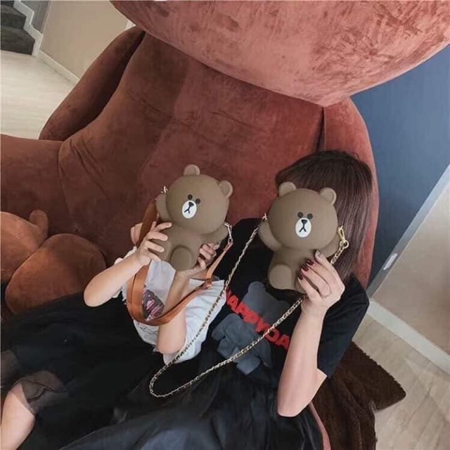 Túi mini gấu Brown 2 dây đeo rất xinh