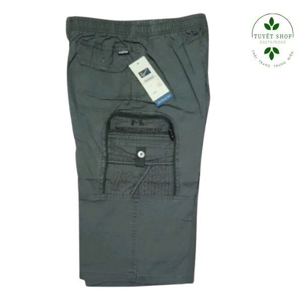 Quần Short Kaki Nam Lưng Thun Có Dây Rút Túi Hộp Cao Cấp Trung Niên Loại 1Dày Dặn Có Bigsie 100kg Mềm Mịn Thoáng Mát