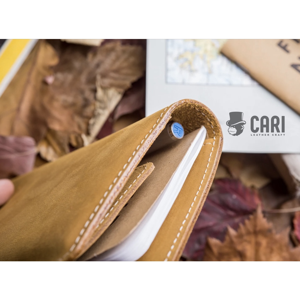 Sổ tay bìa da Handmade A6 | Sổ tay bìa da Vintage | Sổ tay da thật 100% - M05