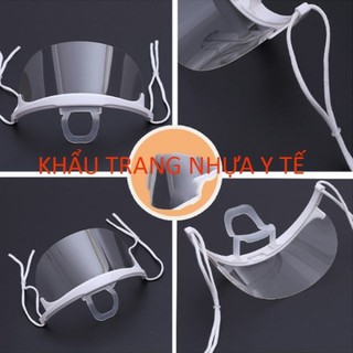 Khẩu trang nhựa trong dùng trong phun xăm và nhà hàng