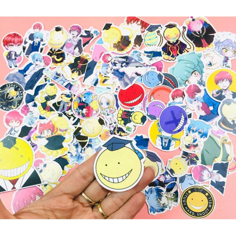 10-50 hinh sticker lớp học ám sát decal (random hình)