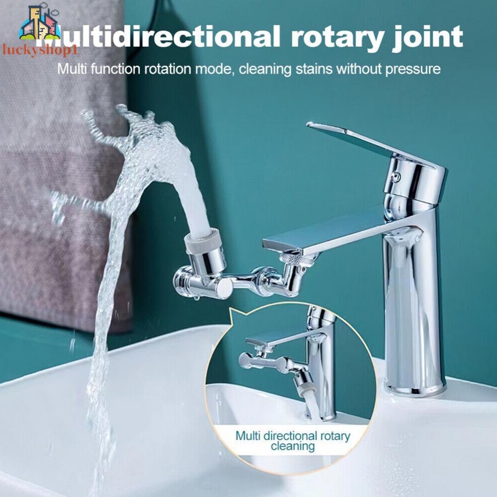 Vòi nước mở rộng lưu vực 1080 Multi ° chức năng Universal Bubbler Proof Splash Head xoay cánh tay robot vòi nước ABS cánh tay robot bánh răng thứ hai màu xám