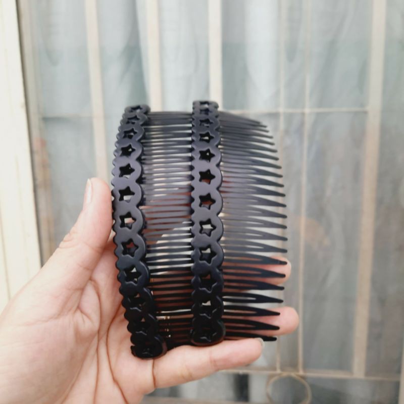 Lược cài xước ngôi sao (đen bóng/đen nhám)