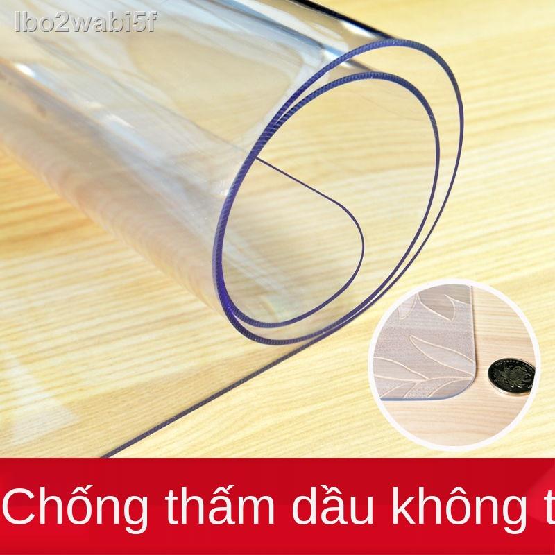 ❄ ▽  lbo2wabi5fThảm trải bàn không thấm nước, chống dầu, bỏng trong suốt kính mềm pvc