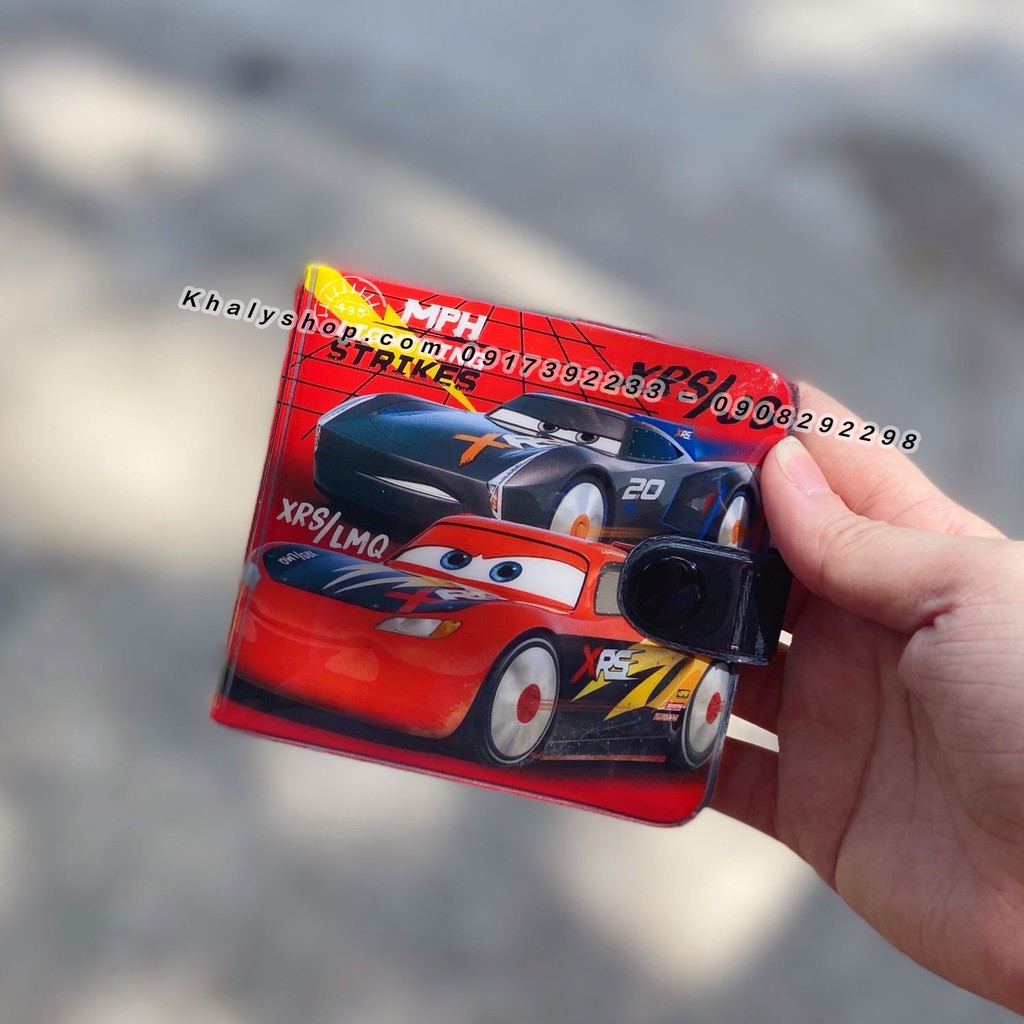Bóp ví tiền ngang 2 mặt hình xe đua Car95 McQueen màu đỏ đen cho bé trai (Thái Lan) - 120NCRNG0022 - (9.5x1x9cm)