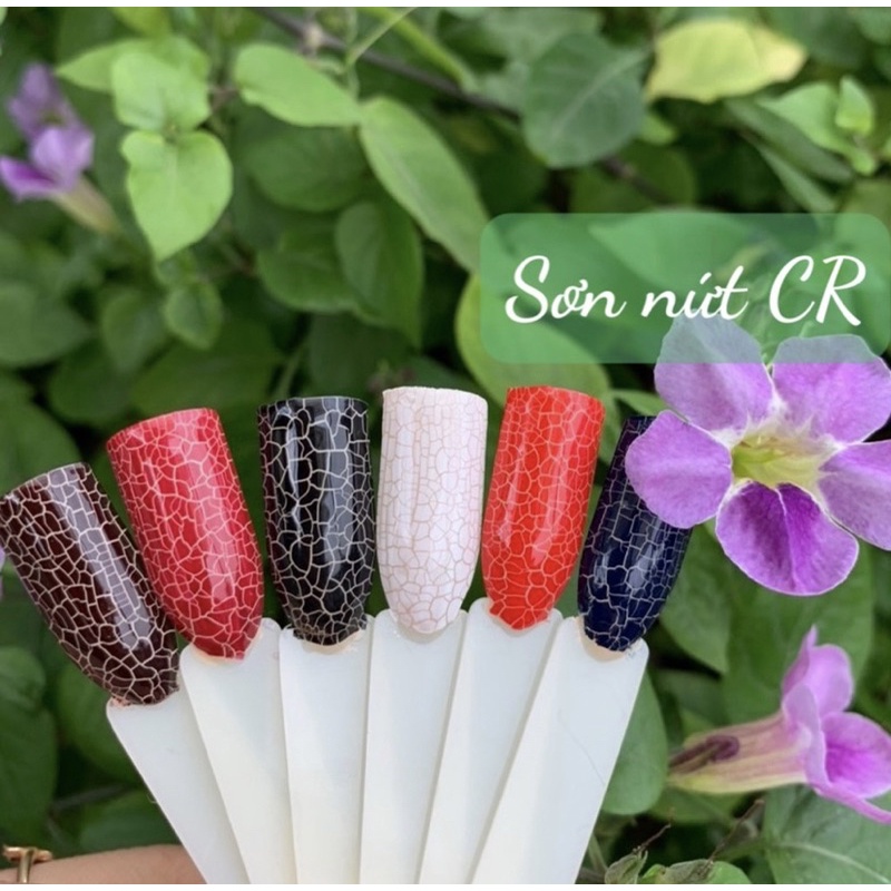 Sơn gel AS sơn móng tay gel sơn nứt đen trắng đỏ chai 15ml mã CR