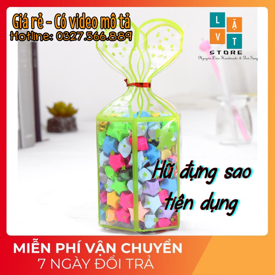 Hũ nhựa đựng sao, đựng giấy điều ước, 3 màu lựa chọn  - Có video cách gấp | BigBuy360 - bigbuy360.vn