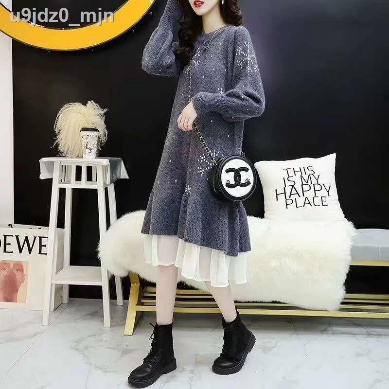 Maternity clothes autumn and winter snowflake dress net red suit 2020 loose pregnant belly cover sweater jacket | BigBuy360 - bigbuy360.vn