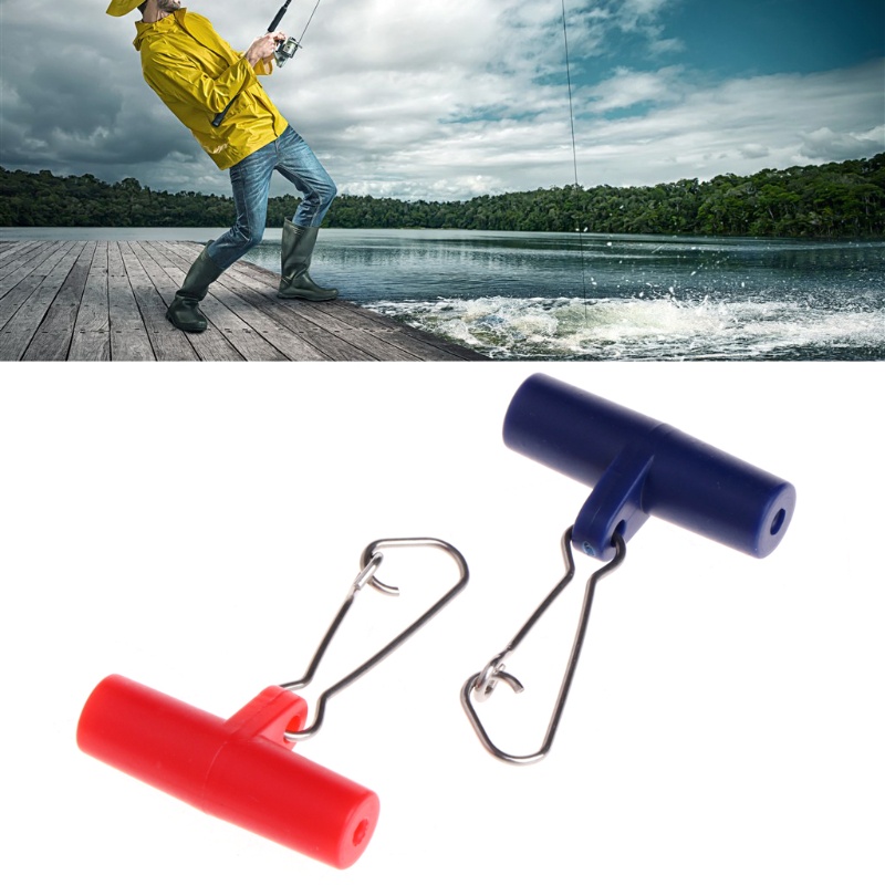SUN 10Pcs Fishing Sinker Slip Clips Plastic for Head Swivel With Hook Snap Slide Swi