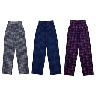 Quần suông hoạ tiết kẻ - plaid baggy pants