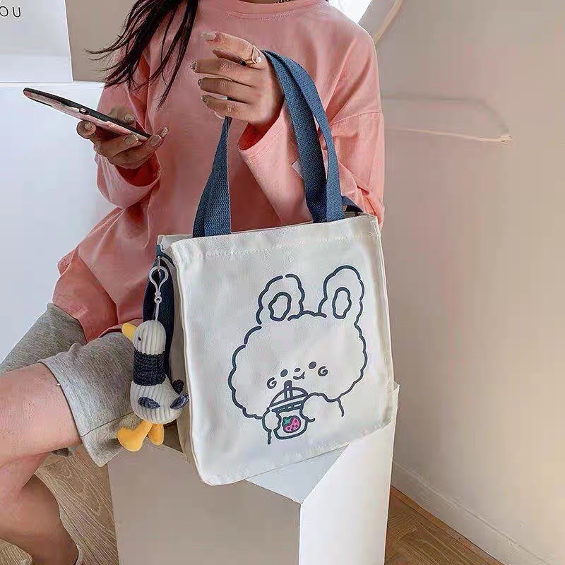 Túi tote vừa đeo vai vừa đeo chéo hình thỏ siêu cute (hình thật)