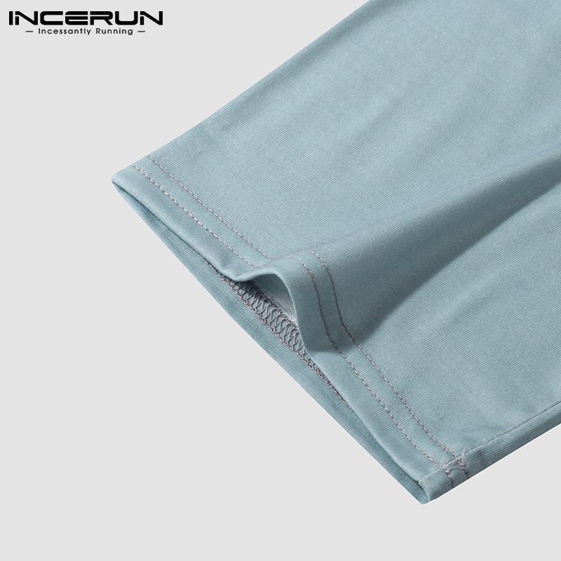 INCERUN Áo Thun Tay Ngắn Dáng Rộng In Hình Bướm Thời Trang Mùa Hè Trẻ Trung Cho Nam