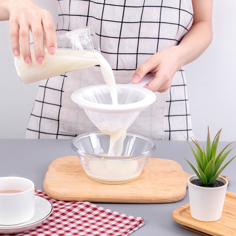 Dụng Cụ Rây Lọc Cà Phê Sữa Đậu Nành/Sữa Đậu Nành Bằng Lưới Nylon Siêu Mỏng 120 Độ