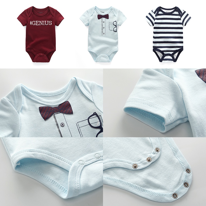 Bộ 3 mảnh bộ body cho bé bông đồ sơ sinh bé trai đồ bé gái sơ sinh quần áo trẻ em sơ sinh 0 12 tháng