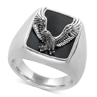 Personality Stainless Steel Eagle Ring Motorcycle Party Men's Rings Hip Hop Powerful Eagle Silver Rings Biker Ring Jewelry Size 7-14