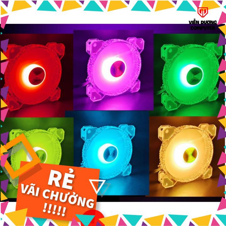 Quạt tản nhiệt Coolmoon D1 🌈LED RGB️🌈Trang trí máy PC của bạn