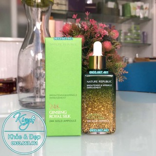 Tinh Chất Nature Republic Ginseng Royal Silk 24K Gold Ampoule
