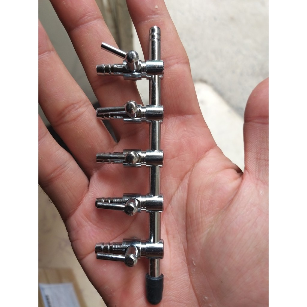 Van chia khí O2 thành nhiều vòi bằng inox 304 kết hợp tăng hay giảm lượng khí O2