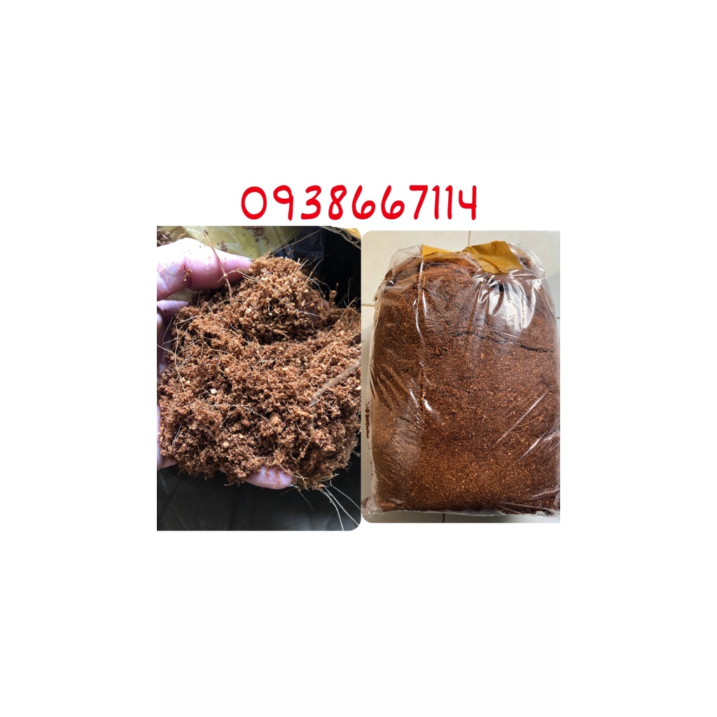 Mùn Xơ Dừa Giá Thể Trồng Cây, Mùn Dừa Trồng Rau, Cám Mụn Sơ Dừa Ươm Hạt Giống. 1kg cám dừa để trồng cây bắt mồi.