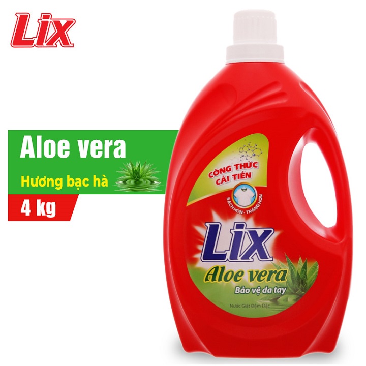 COMBO 2 chai Nước giặt Lix nha đam Aloe vera (2 chai x 3.6Kg) (2C-NG361)