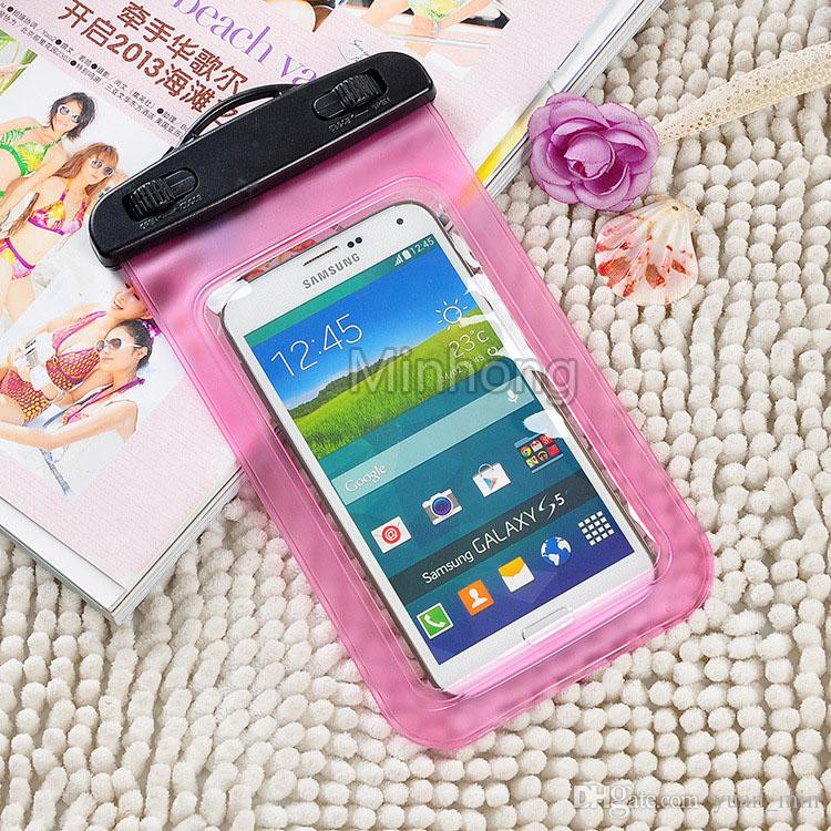 Túi chuẩn chống nước khóa chân không cho mọi điện thoại dưới 5.7 inch (Màu cam) - H_Shop_VN