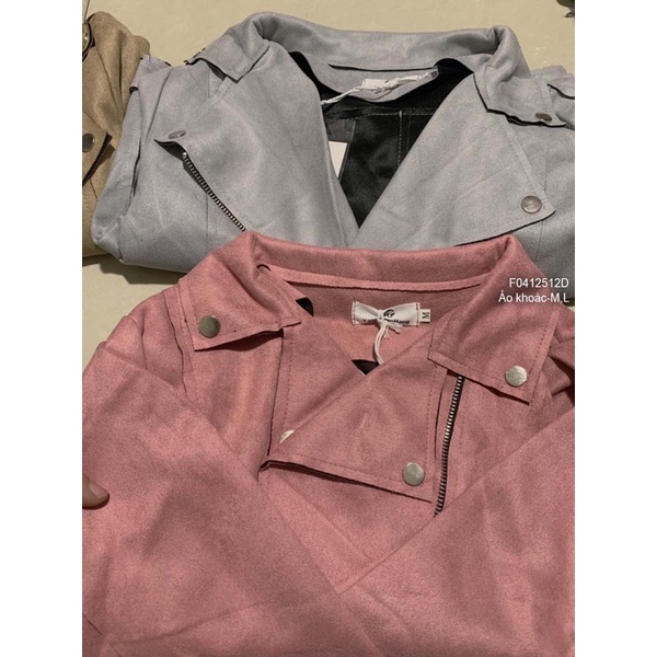 Áo khoác cổ vest phối khóa kéo tay dài!