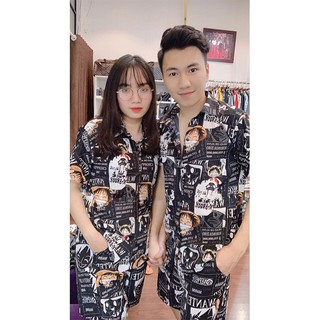 Bộ Đồ Pijama Lụa Cộc Tay - One Piece