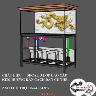 Tranh 3d dán bể cá trang trí bể cá nhiều kích thướt chọn lựa