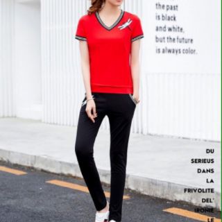 Đồ bộ thể thao thêu con chuồn chuồn