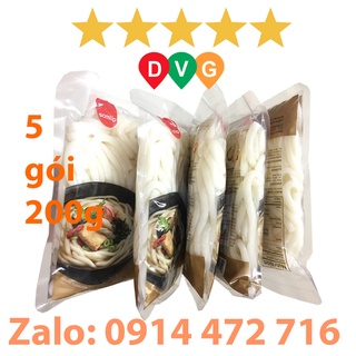 Bịch 1Kg Mỳ Udon Tươi Samlip Hàn Quốc (Gồm 5 Gói 200 Gram)
