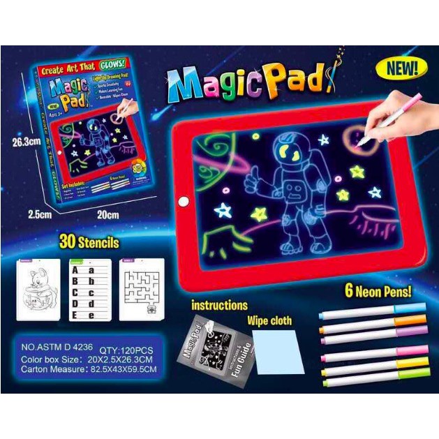 Bảng Vẽ Ma Thuật 3d Phát Sáng Cho Bé 3-4 - 5-6 - 7 Tuổi