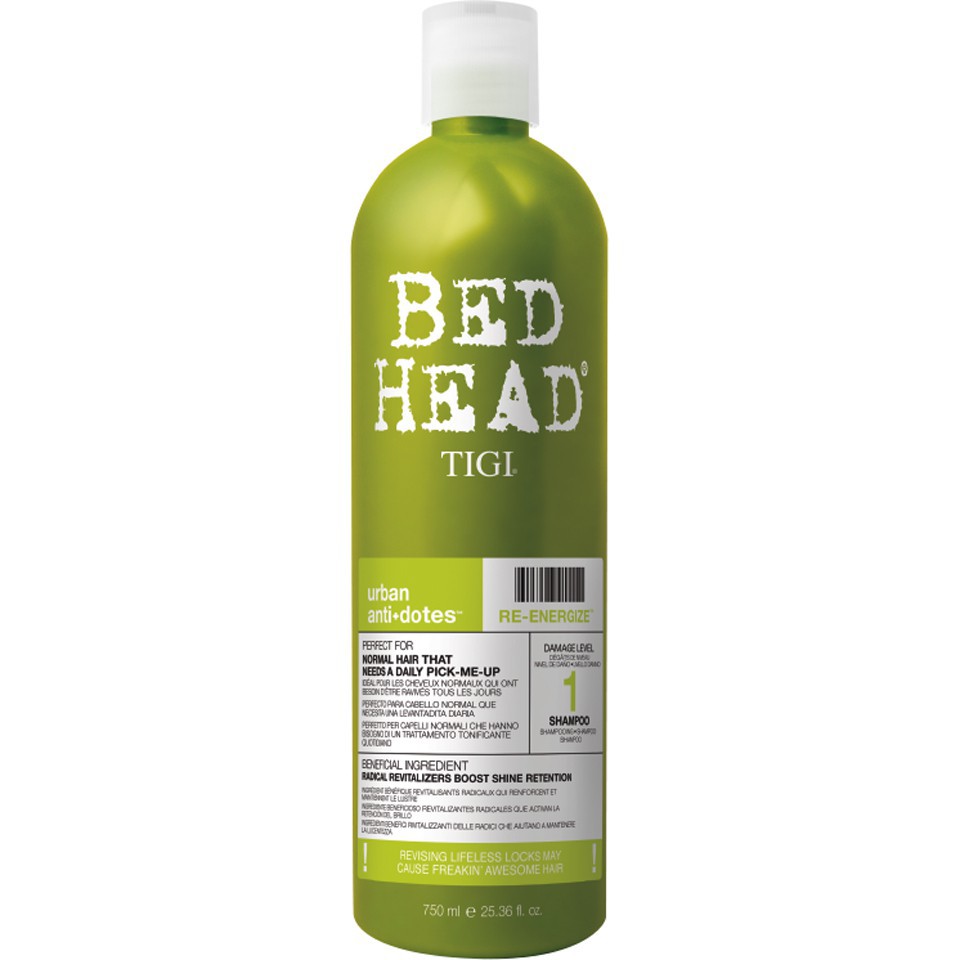 Bộ Gội Xả Bed Head Tigi xanh lá số 1 tái tạo sinh lực cho tóc dầu 750ml
