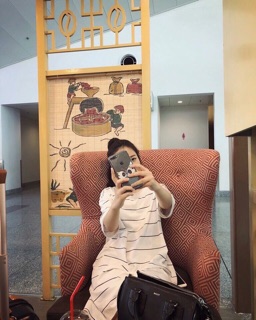 Đầm thun suông sọc ngang