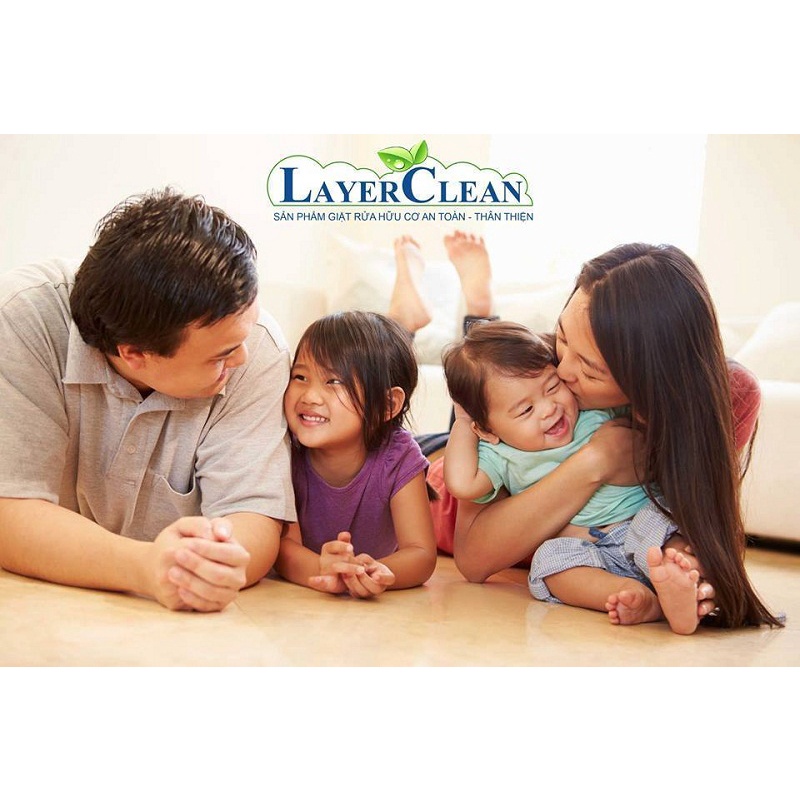 Nước lau sàn Hữu cơ LayerClean 1,25 lít - Diệt vi khuẩn, Bảo vệ sàn gỗ, Không hóa chất độc hại, an toàn cho bé