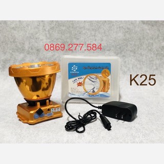 Đèn pin đội đầu đèn lặn siêu sáng k25 200w 12h-14h sáng