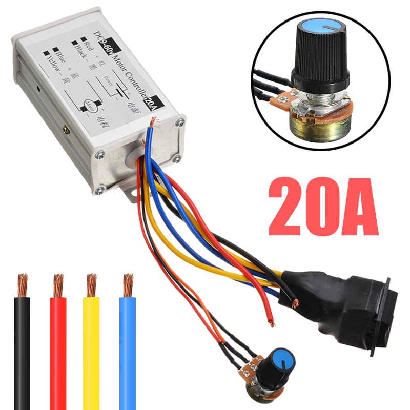 Bảng Mạch Điều Khiển Tốc Độ Động Cơ DC 9-60V 12V 24V 36V 20A PWM DC